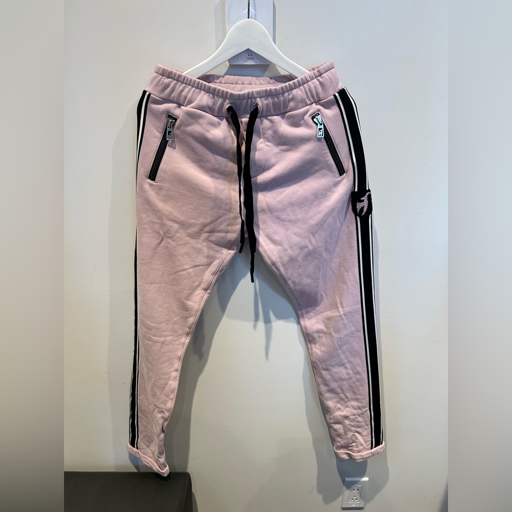 Women's Pink Jogger Pants with Black Accents toni sailer